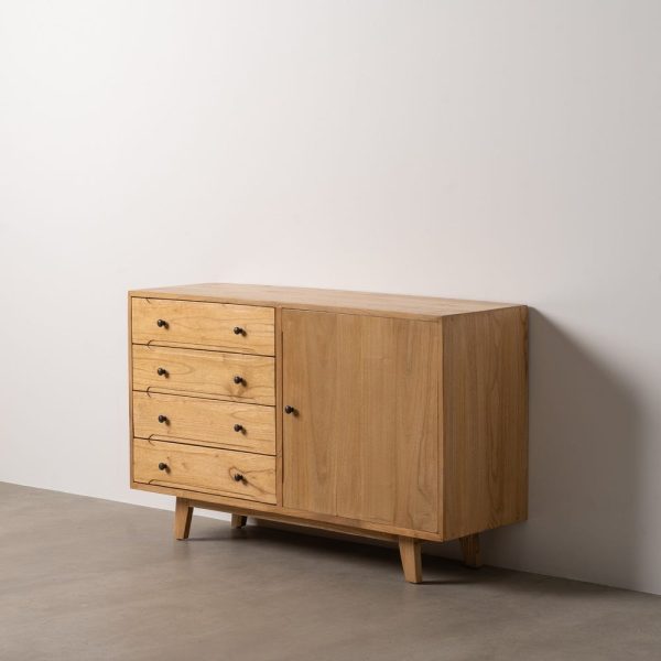 Aparador natural madera mindi salón 130 x 40 x 80 cm