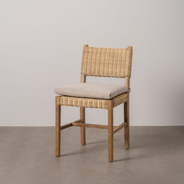 Silla fibra natural salón 45,50 x 49 x 83 cm