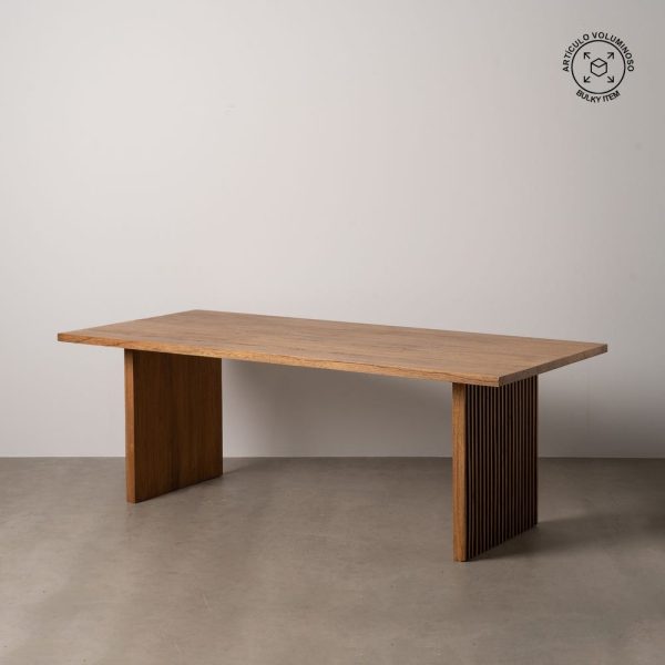 Mesa comedor madera mindi salón 220 x 100 x 76 cm