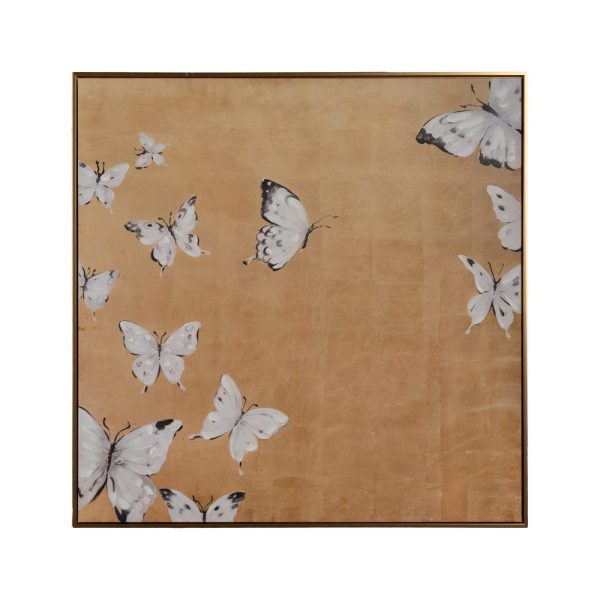 Cuadro mariposas lienzo decoración 100 x 100 cm