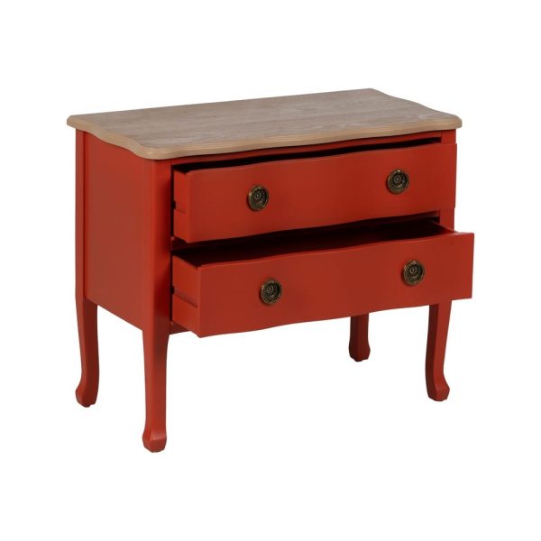 Mesita terracota madera 80 x 38 x 65,50 cm