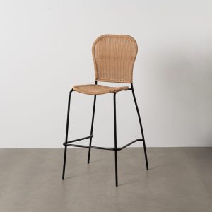 Taburete Natural Pe-Acero Salón 59 X 59 X 116,50 Cm Taburete Natural Pe-Acero Salón 59 X 59 X 116,50 Cm