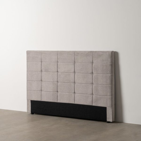 Cabecero gris tejido dormitorio 160 x 8 x 100 cm