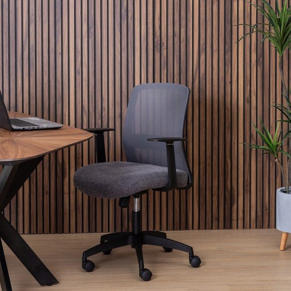 Silla ruedas negro tejido oficina 62 x 56 x 85,50 cm