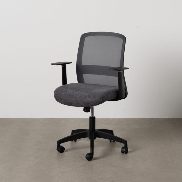 Silla ruedas negro tejido oficina 62 x 56 x 85,50 cm