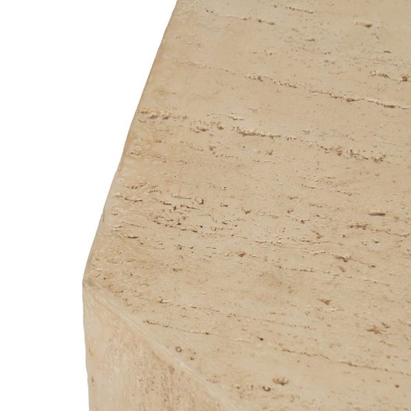 Mesa auxiliar beige magnesio 41,50 x 36,50 x 46,50 cm