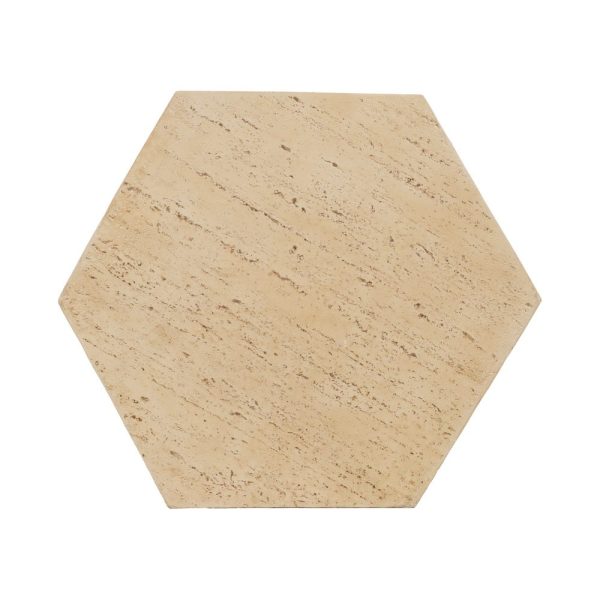 Mesa auxiliar beige magnesio 41,50 x 36,50 x 46,50 cm