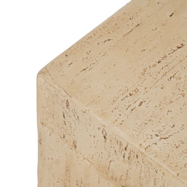 Mesa auxiliar beige magnesio 38,50 x 38,50 x 46 cm