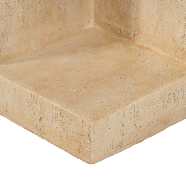 Mesa auxiliar beige magnesio 38,50 x 38,50 x 46 cm