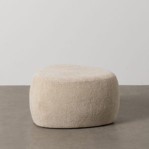 Puf Beige Tejido Salón 60 X 60 X 33 Cm Puf Beige Tejido Salón 60 X 60 X 33 Cm