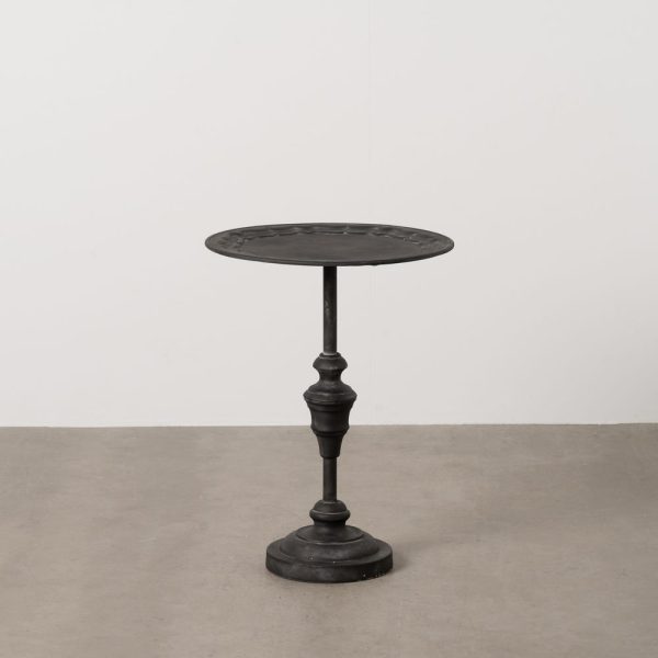 Mesita gris oscuro metal 45 x 45 x 60 cm