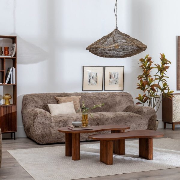 Sofá 3 plazas taupe tejido 240 x 107 x 79,50 cm