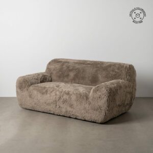 Sofá 2 Plazas Taupe Tejido 185 X 107 X 79,50 Cm Sofá 2 Plazas Taupe Tejido 185 X 107 X 79,50 Cm