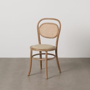 Silla Natural-Beige Tejido-Madera 41 X 41 X 89 Cm Silla Natural-Beige Tejido-Madera 41 X 41 X 89 Cm