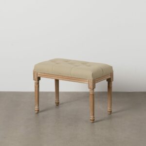 Banqueta Natural-Beige Tejido-Madera 65 X 41 X 48 Cm Banqueta Natural-Beige Tejido-Madera 65 X 41 X 48 Cm