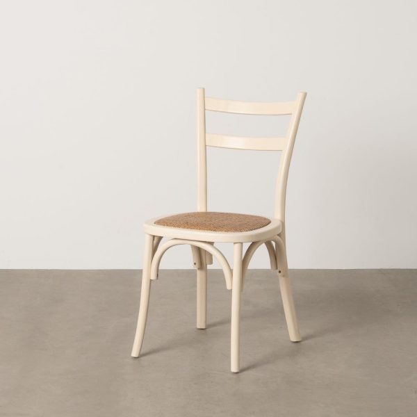 Silla crema madera de olmo contract 45 x 54 x 88,50 cm