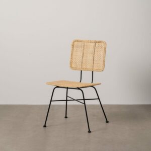 Silla Fibra Natural-Metal Salón 51 X 50 X 84 Cm Silla Fibra Natural-Metal Salón 51 X 50 X 84 Cm