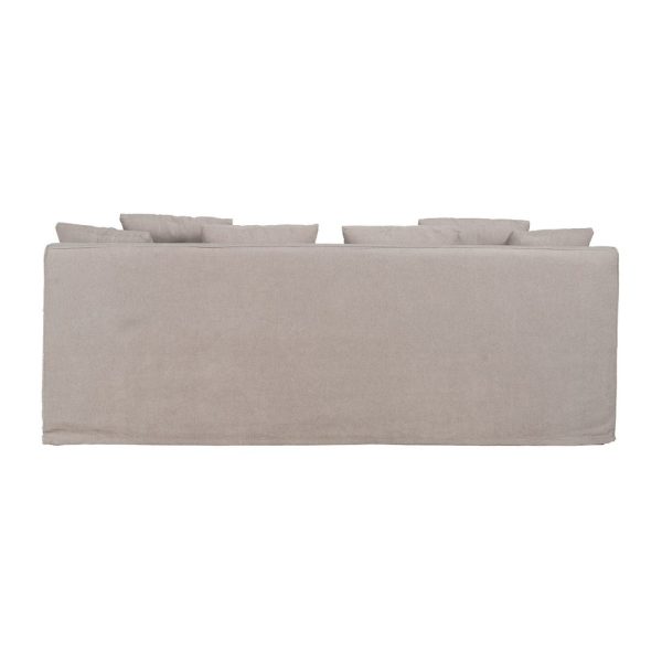 Sofá taupe tejido salón 237 x 91 x 78 cm