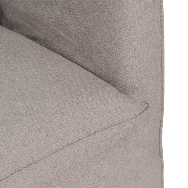 Sofá taupe tejido salón 237 x 91 x 78 cm