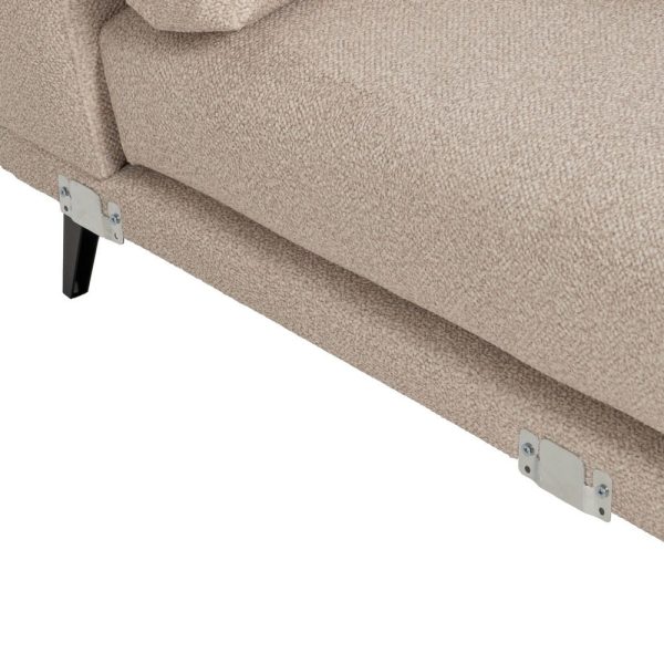 Sofá chaise longue derecha beige tejido 284 x 173 x 100 cm