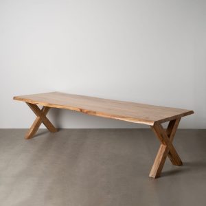 Mesa Comedor Natural Madera De Acacia 280 X 100 X 76 Cm Mesa Comedor Natural Madera De Acacia 280 X 100 X 76 Cm