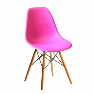 Silla fuxia pata de madera Silla fuxia pata de madera