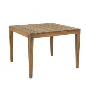 Mesa de comedor cuadrada de teca para exterior Mesa de comedor cuadrada de teca para exterior