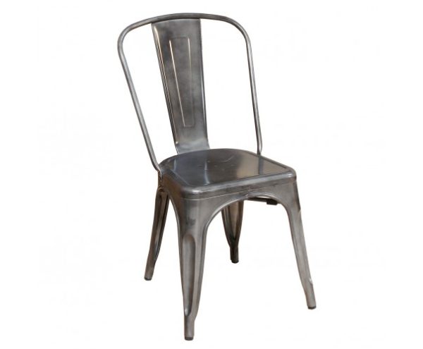 Silla galvanizada natural brillo