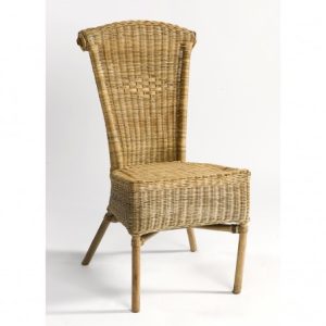 Silla de fibra natural con respaldo alto Silla de fibra natural con respaldo alto