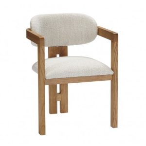 Sillón de comedor madera y tapizado Sillón de comedor madera y tapizado