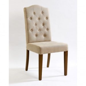 Silla capitone de lino