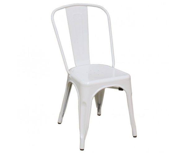 Silla metal blanca