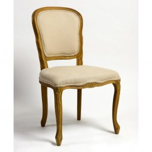 Silla comedor lino y madera