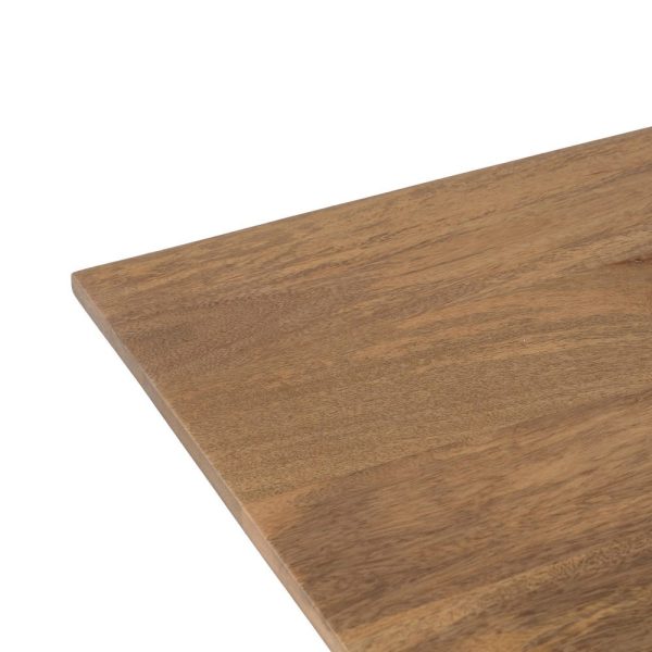 Mesa comedor natural-negro madera-hierro 170 x 90 x 76 cm