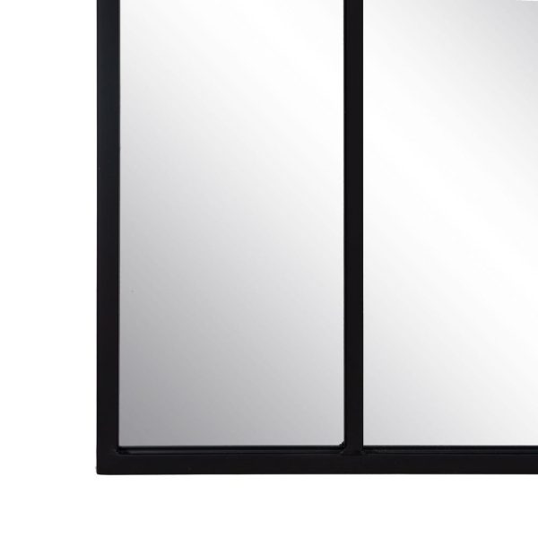 Espejo negro metal-cristal decoración 50 x 2 x 150 cm