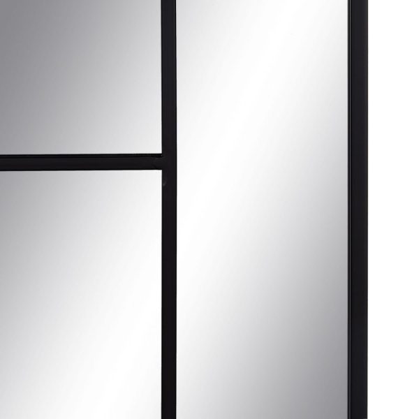Espejo negro metal-cristal decoración 50 x 2 x 150 cm