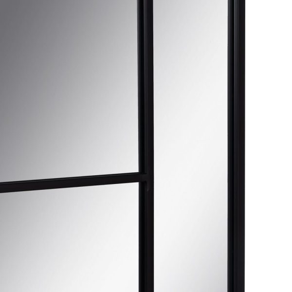 Espejo negro metal-cristal decoración 50 x 2 x 150 cm