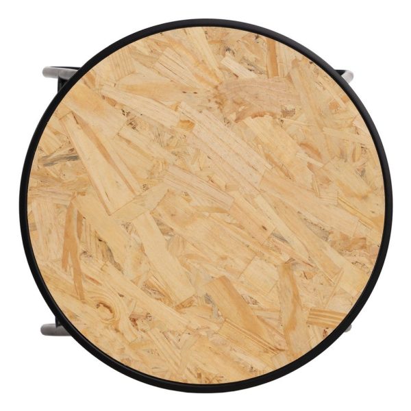 Mesita revistero negro dm-metal salón 46 x 48 x 66 cm