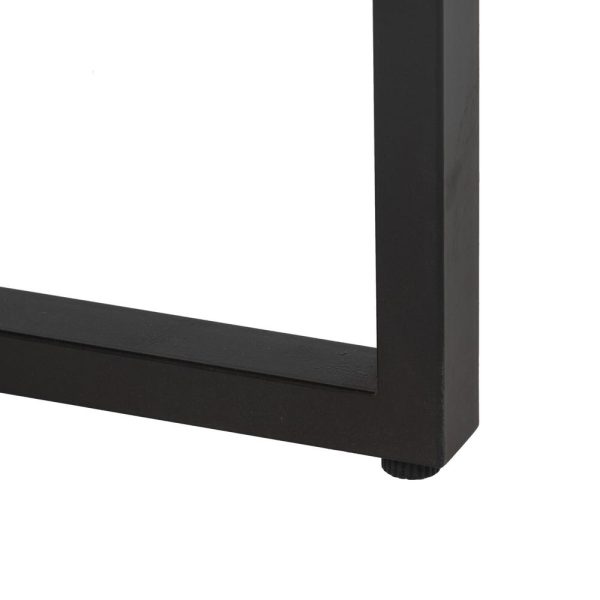 Mesa centro natural-negro madera-metal 120 x 60 x 43,50 cm