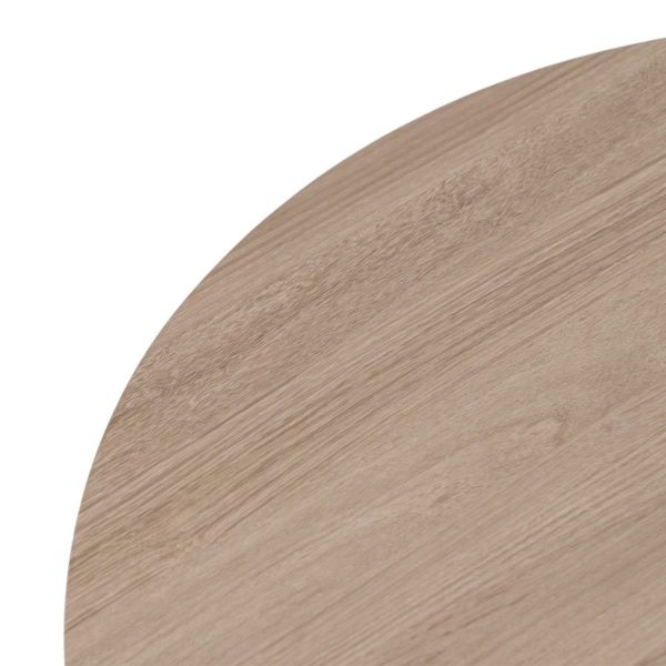 Mesa centro negro-natural dm-metal 65 x 65 x 37,50 cm