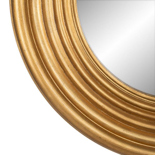 Espejo marco dorado madera de pino 78 x 78 cm