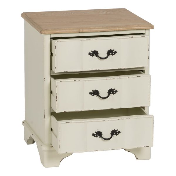 Mesita natural-crema madera 50 x 40 x 60 cm