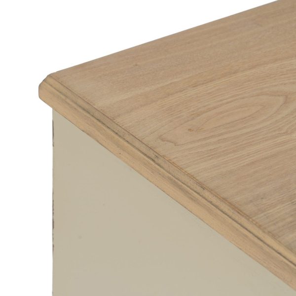 Mesita crema madera 48 x 36 x 61 cm