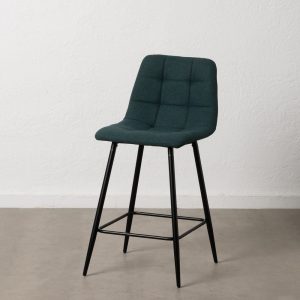 Taburete Verde Tejido-Metal Salón 45 X 55 X 92 Cm Taburete Verde Tejido-Metal Salón 45 X 55 X 92 Cm