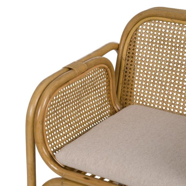 Sillón natural ratán salón 62 x 57 x 76,50 cm