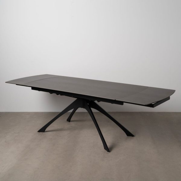 Mesa extensible gris oscuro 180 x 90 x 76 cm