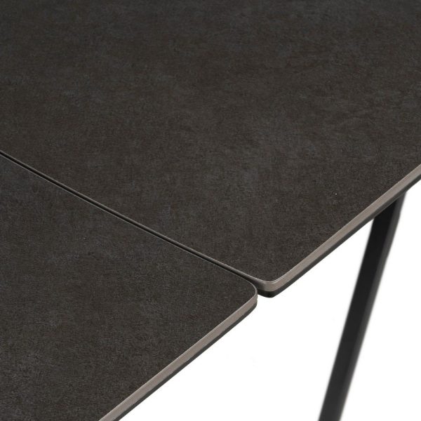 Mesa extensible gris oscuro 180 x 90 x 76 cm