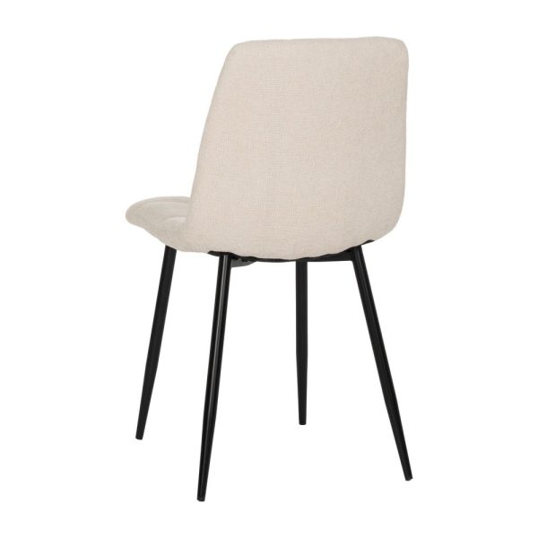 Silla blanco tejido-metal contract 44 x 42 x 89 cm