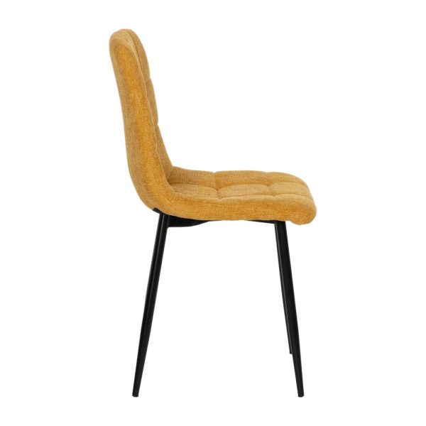 Silla amarillo tejido-metal contract 44 x 42 x 89 cm