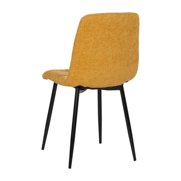 Silla amarillo tejido-metal contract 44 x 42 x 89 cm